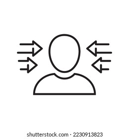 social pressure line icon, vector