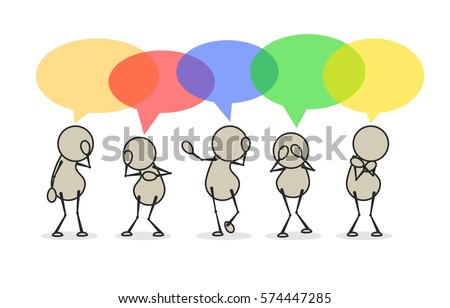 social problem. a few people with problems, illustration of a simple. Vector