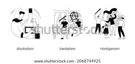 Similar – Image, Stock Photo Violence in an alcoholic family. Reflection of a violent man.