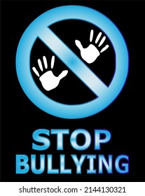 Social problems among people. Stop bullying sign.