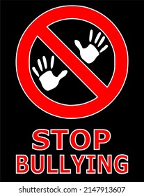 Social problems among people. Stop bullying and discrimination concept, vector sign