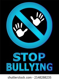 Social problems among people. Stop bullying and discrimination concept, vector sign