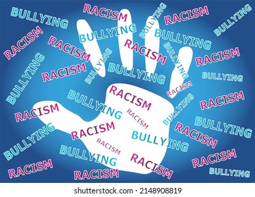 Problemas sociales entre las personas. Detener el concepto de discriminación, signo vectorial
