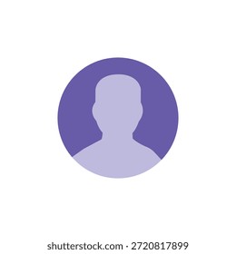 Ícone simples de perfil social para identidade do usuário, contas pessoais e presença online. Design plano limpo ideal para aplicativos, sites, UI e plataformas digitais modernas.