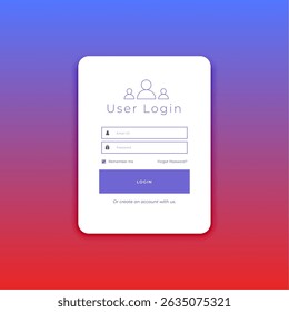 social profile login page template for internet access vector
