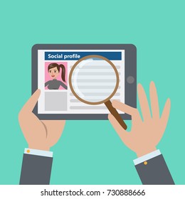 Social profile resume. Finding the right candidate.