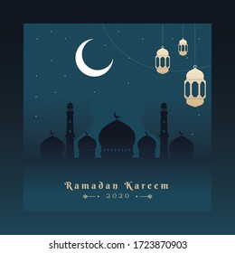 Social promotion banner design template for Eid al fitr 