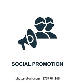 Social Promotion icon. Simple element from content marketing collection. Creative Social Promotion icon for web design, templates, infographics and more