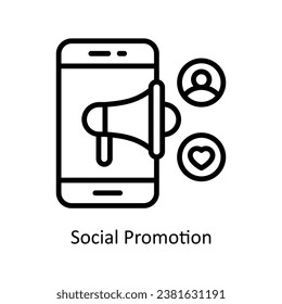 Ilustración de diseño del vector de promoción social. Símbolo del archivo EPS 10 de fondo blanco 