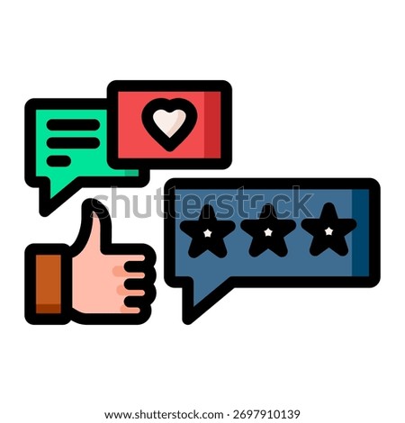 Social Proof Icon Element For Design
