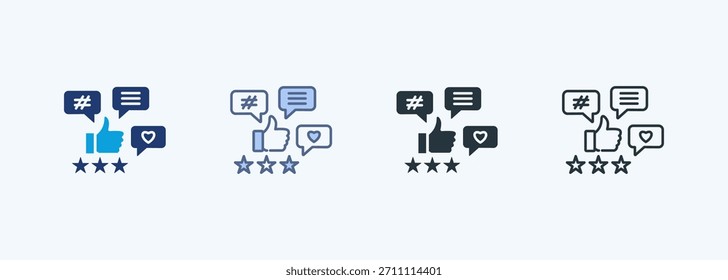 Social Proof Multiple Style Icon Collection