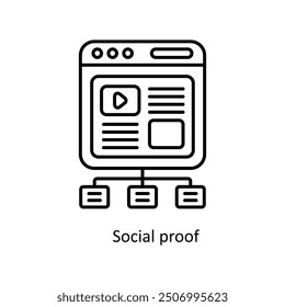 Social proof vector  outline Icon Design illustration. Smart Home and Technology Symbol on White background EPS 10 File