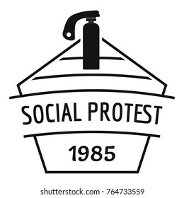 Social protest riot logo. Simple illustration of social protest riot vector logo for web