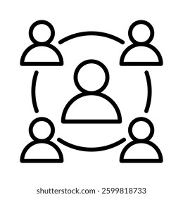 Social Reach Icon Element for Design