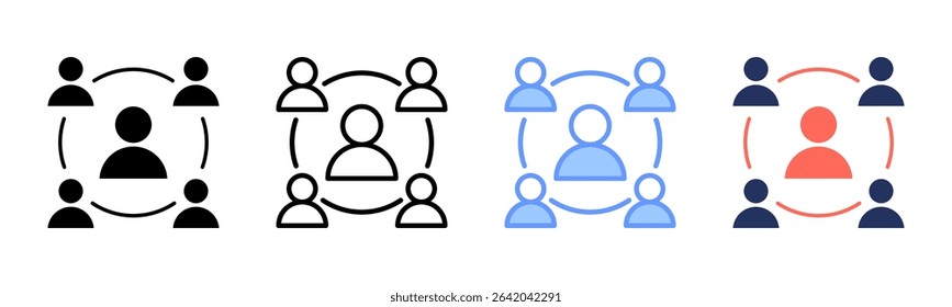 Social Reach icon sheet multiple style collection