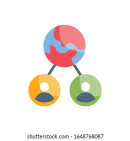 Social Relation Flat Icon. vector illustration. EPS 10