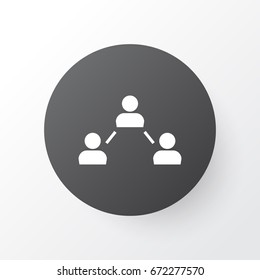 Social Relations Icon Symbol. Premium Quality Isolated Network Element In Trendy Style.