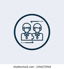 Social relations vector icon on white background. Social relations icon in modern design style.