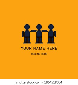 Social Relationship Idea Concept Vector Logo Design Template EPS 10 great for any purposes