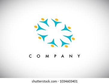 social relationship logo, community and other organization concept of pattern