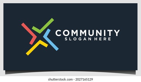 Social relationship logo design template