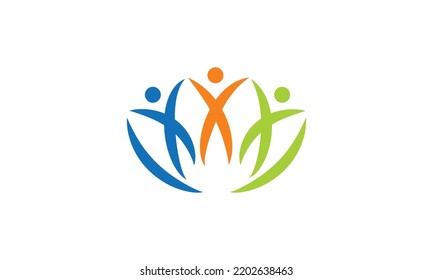 Logo y icono de la relación social. Concepto de trabajo en equipo y gran diseño del logo del trabajo