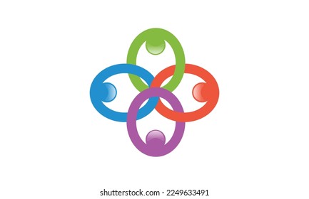 Social relationship logo and icon. Concept of Teamwork and Great work logo design