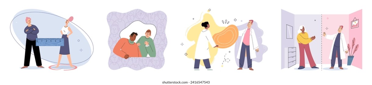 Social relationship vector illustration. Assisting others strengthens fabric supportive community Unity and cooperation are essential for achieving common goals Teamwork and collaboration drive