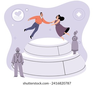 Social relationship vector illustration. Social relationships contribute to our overall well being and happiness Building partnerships fosters mutual growth and development Helping others is powerful