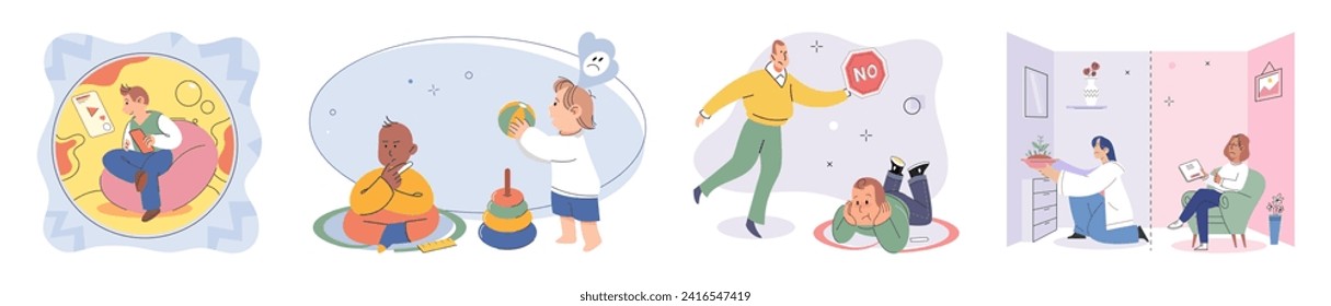 Social relationship vector illustration. Respect for each others differences strengthens social bonds Social relationships play vital role in our overall well being and happiness Building partnerships