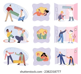Social relationship vector illustration. Working together, we can overcome obstacles and build stronger society Friendship is based on mutual respect and shared experiences Human relationships shape