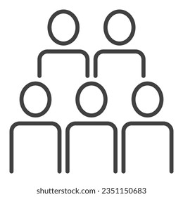 Vector de relaciones sociales Icono de concepto de personas o inicio de sesión en el estilo de línea delgada