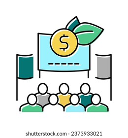 vector de icono de color de responsabilidad social. signo de responsabilidad social. ilustración de símbolo aislado