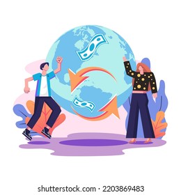 Social responsibility flat style illustration design