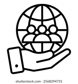 Social Responsibility Icon Element For Design