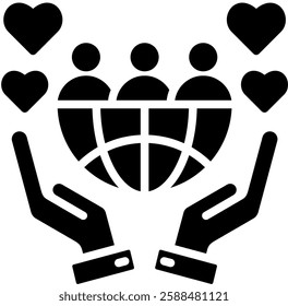 Social Responsibility Icon Element For Design