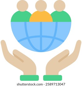 Social Responsibility Icon Element for Design