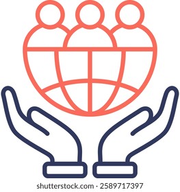 Social Responsibility Icon Element for Design