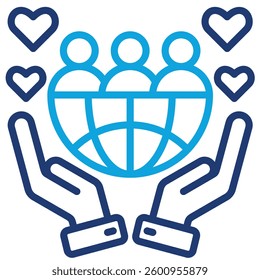 Social Responsibility Icon Element For Design