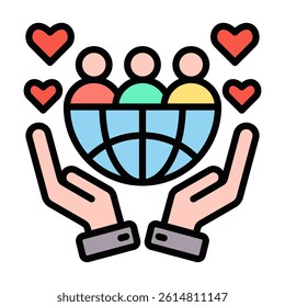 Social Responsibility Icon Element For Design