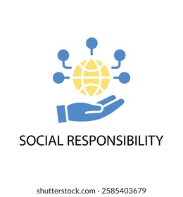 Social Responsibility icon. vector.Editable stroke.linear style sign for use web design,logo.Symbol illustration.