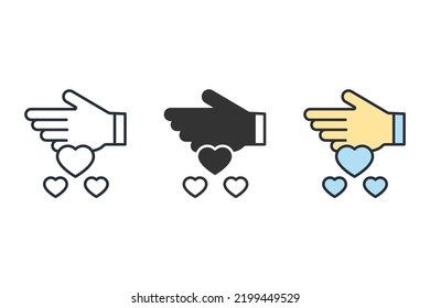 Social Responsibility icons  symbol vector elements for infographic web