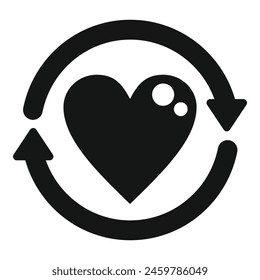 Social responsibility love icon simple vector. Care solidarity. Hope support