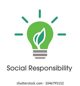 Social Responsibility Solid Icon Set with Honesty, integrity, collaboration, etc 
