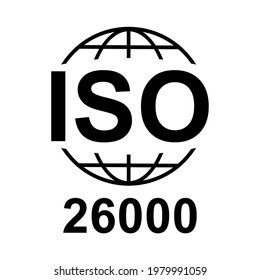 Social Responsibility. Standard quality symbol. Vector button sign isolated on white background .