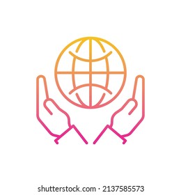 Social Responsibility Vector Gradient Icon design illustration. EPS 10 File on White background