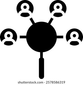 Social Sciences Icon Glyph Vector Illustration