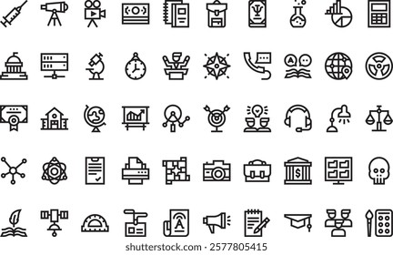 Social sciences icons High-Quality Vector Icons Collection with Editable Stroke. Ideal for Professional and Creative Projects.