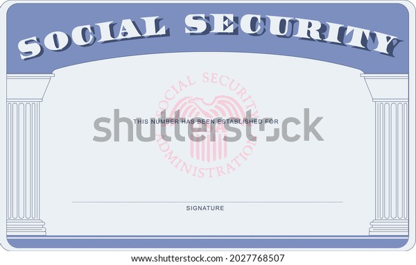 Social security card document form with place for
signature and citizen
number