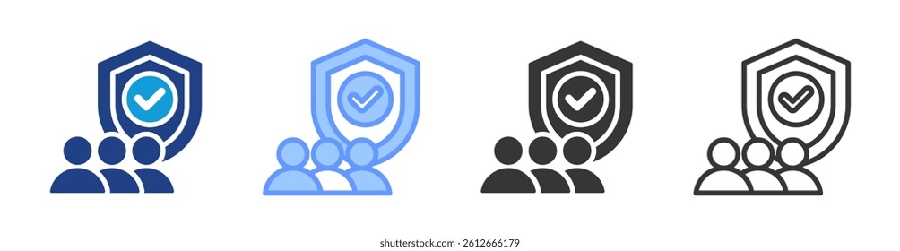 Social Security icon set multiple style collection